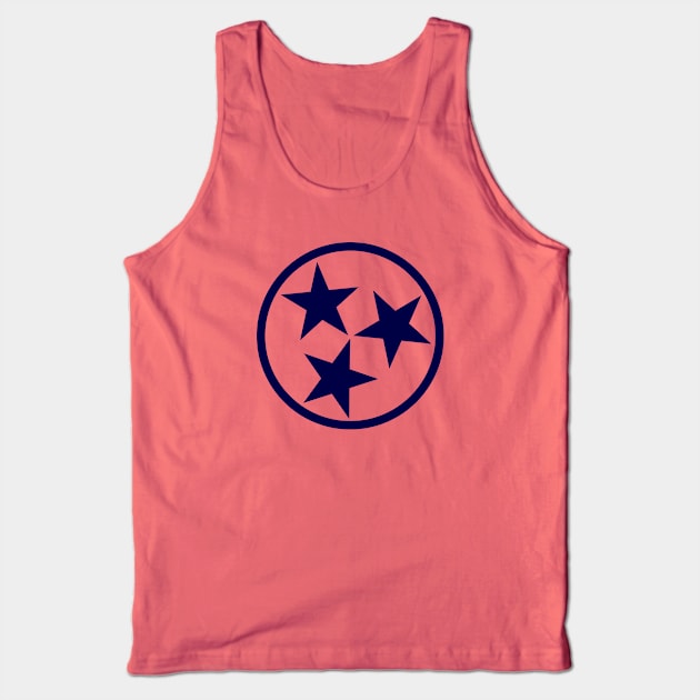 Tennessee State Flag Dark Navy Tank Top by ilrokery